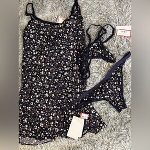 Wicked Weasel Spring Blossom slip set (1847 slip, 647 panty and 6842 thong)